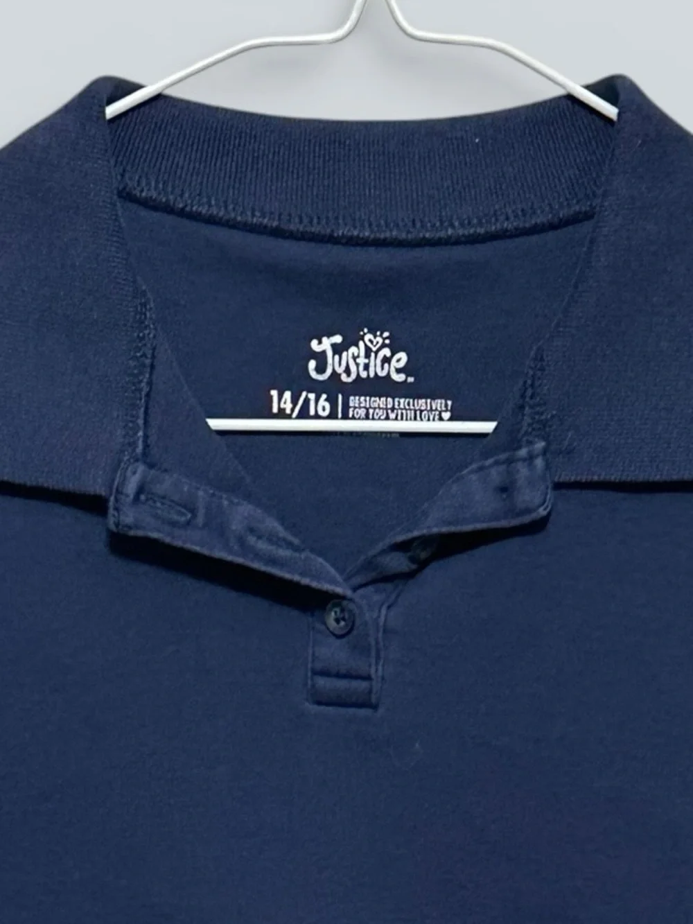 Justice Navy Short Sleeve Polo Top (set of 2)- Girls
